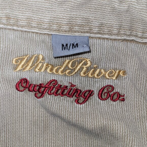 Wind River Vintage Corduroy 1/4 Zip Long Sleeve Dress Shirt Men's Medium - Picture 3 of 4